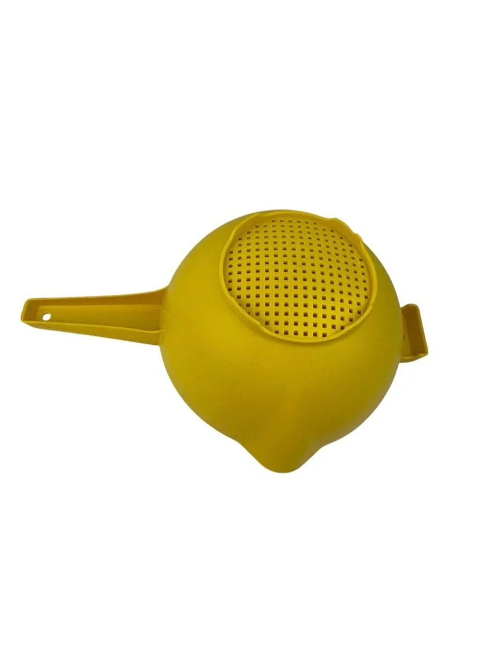 Vintage Tupperware Yellow Strainer Colander Vintage with Handle 1523-7 LARGE